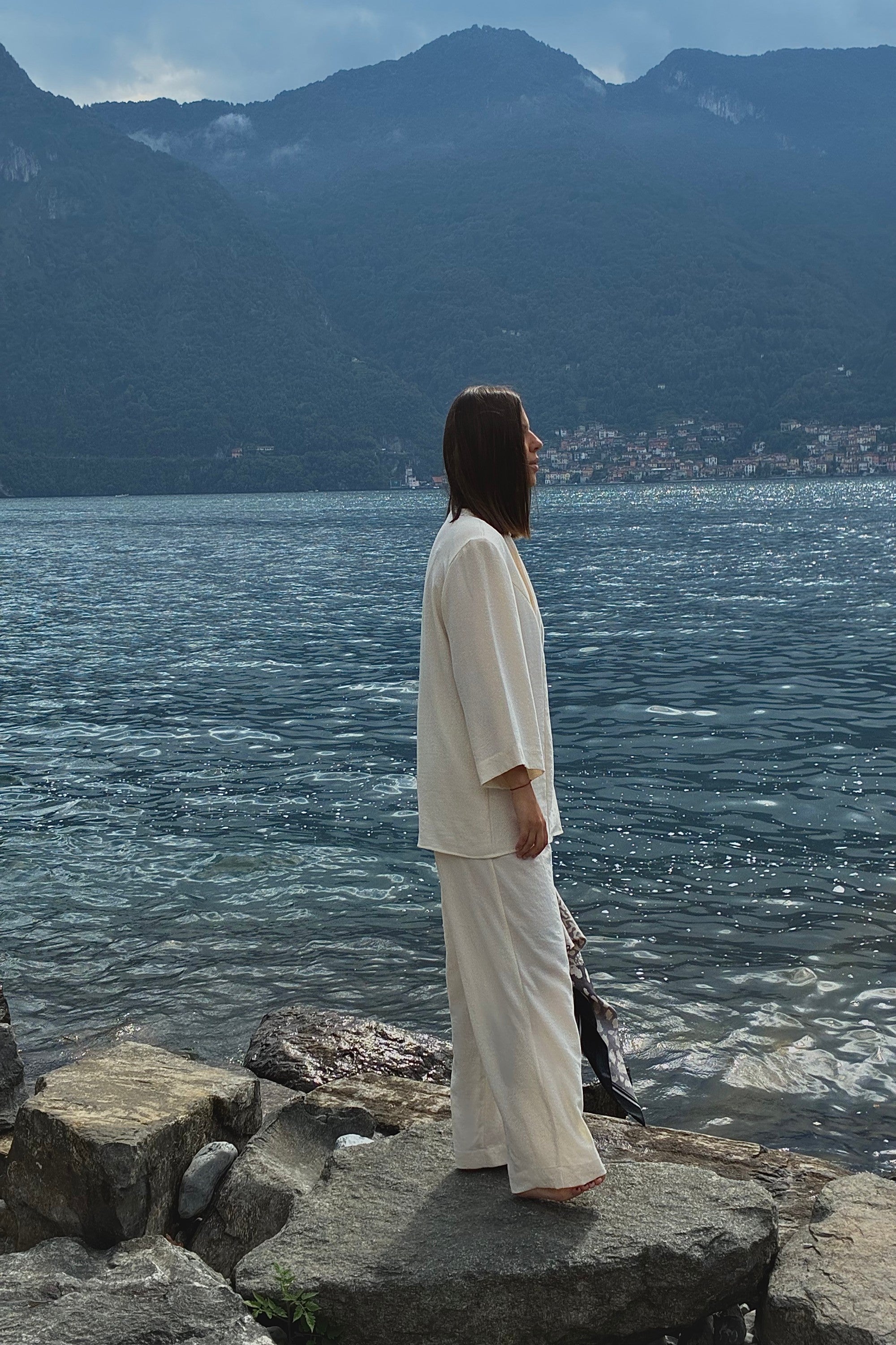 Kostiumas "pearly-pearl", oversized