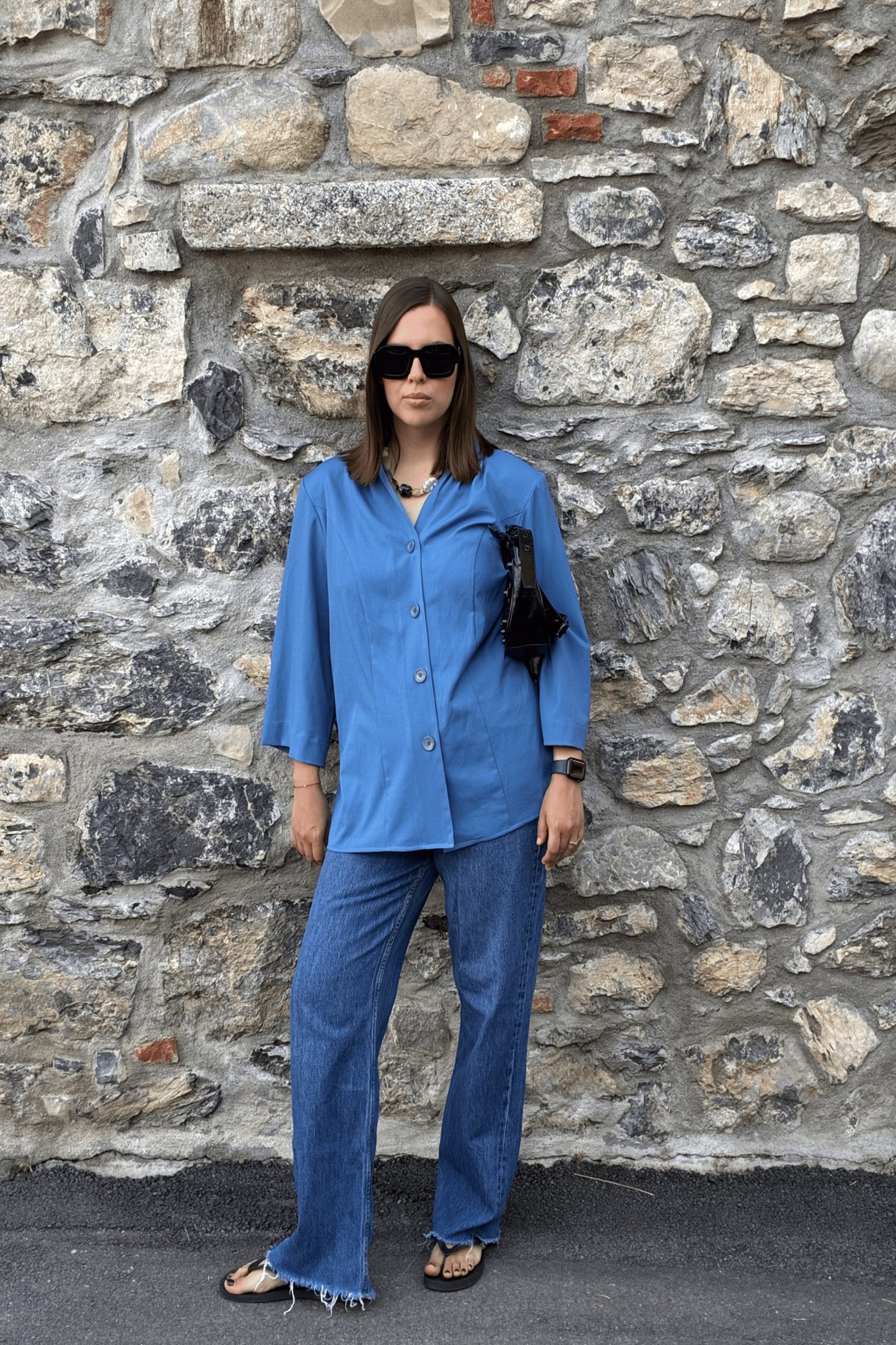 Marškiniai "blue sea", oversized