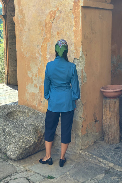 Marškiniai &quot;blue sea&quot;, įliemenuoti