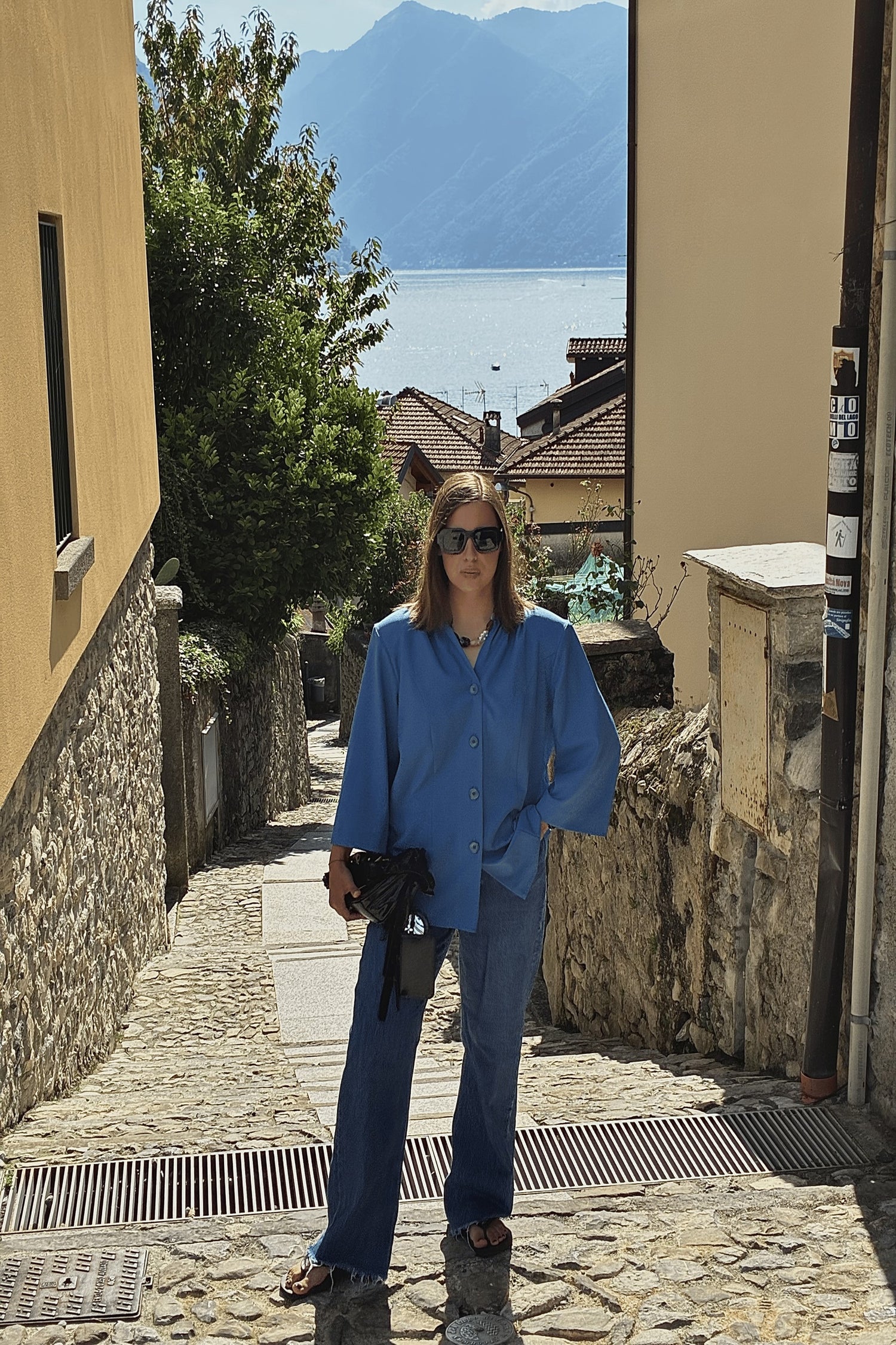 Marškiniai &quot;blue sea&quot;, oversized