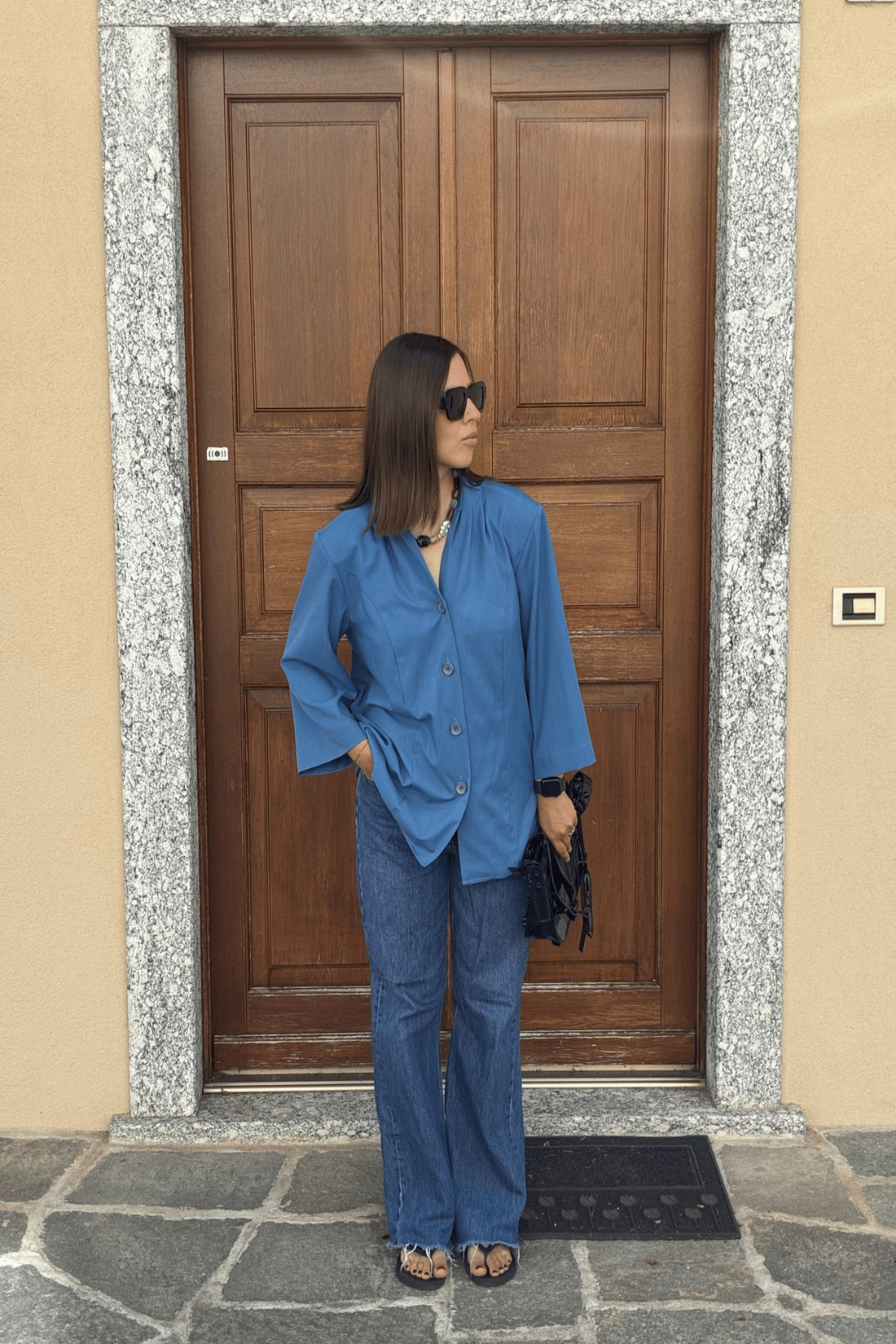 Marškiniai "blue sea", oversized