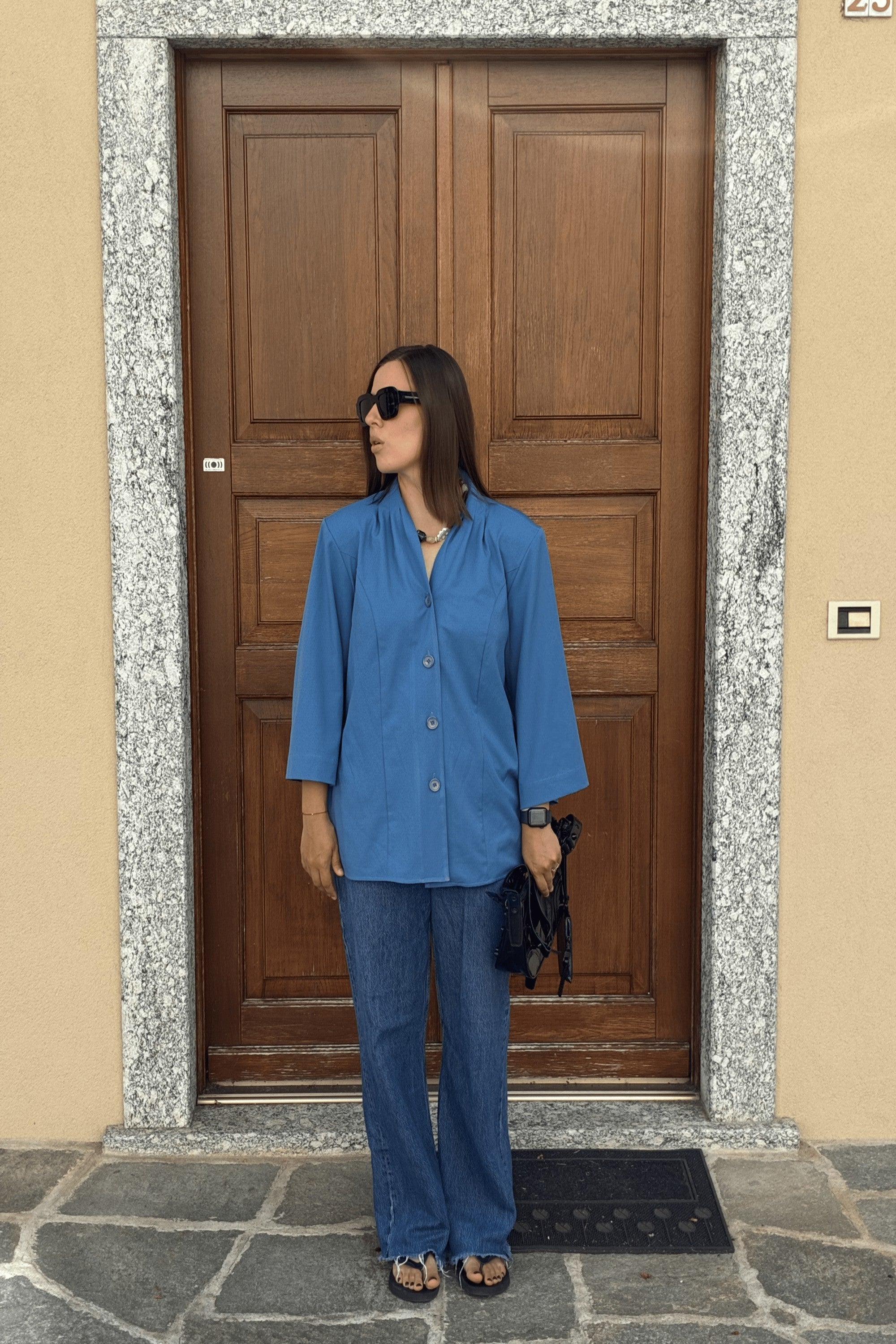 Marškiniai &quot;blue sea&quot;, oversized