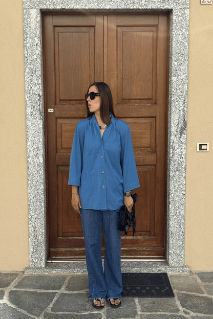 Marškiniai &quot;blue sea&quot;, oversized