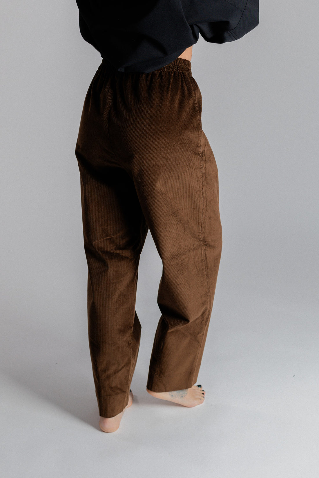 &quot;Banana pants&quot; kelnės, rudos